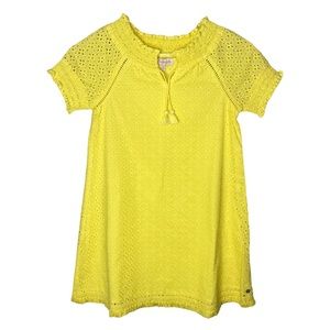 Lili Gaufrette Girls Yellow Dress Size 8